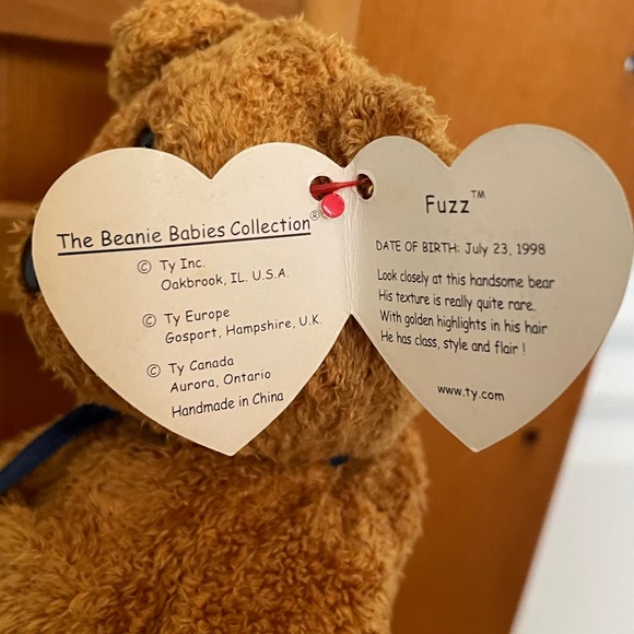 Ty Beanie Babies Fuzz The Bear 1999 Retired Tag Errors - Picture 6 of 8